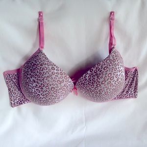 NWT Brazilian Style Women’s Sexy Underwired Padded Pink/Animal Print Bra - L 🔥